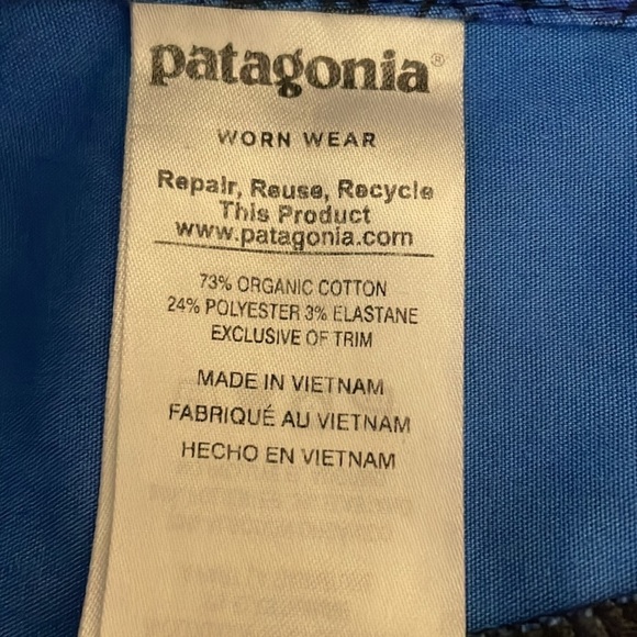 Patagonia women’s 6 pants cropped capri utility worn wear blue pattern stretch - Picture 9 of 11